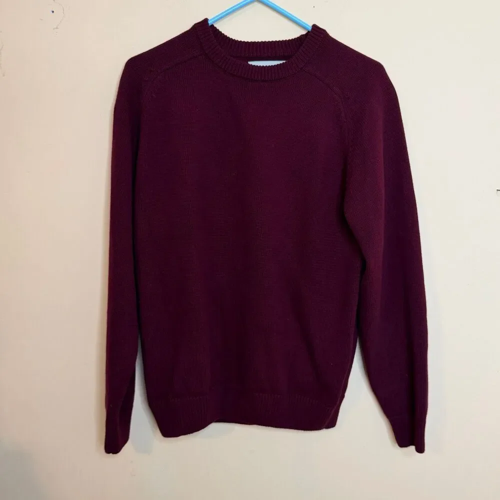Taikan mens Sweater size small burgundy maroon 100% cotton - Picture 1 of 4